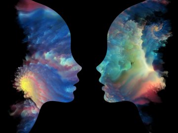 Telepathie in der Liebe ermglicht Kontakt auf der geistigen Ebene Foto: © agsandrew @ shutterstock